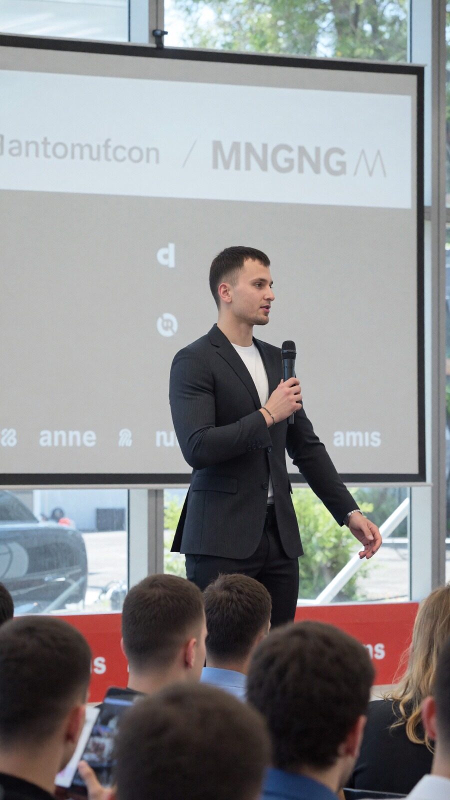 Konstantin presenting at a KGEN event